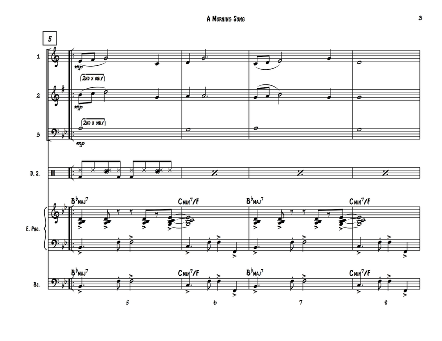 A Morning Song A Morning Song Jazz Ensemble scores gallery preview page 3