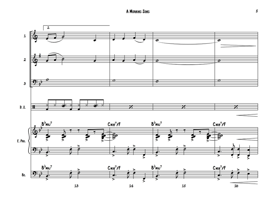 A Morning Song A Morning Song Jazz Ensemble scores gallery preview page 5