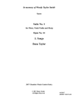 Suite No. 1 for Flute, Violx and Harp - Tango