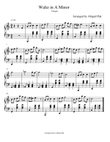 Waltz in A Minor Arrangement