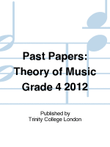 Past Papers: Theory of Music Grade 4 2012 mini preview