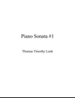 Piano Sonata #1