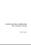 IL RISVEGLIO DELLA PRIMAVERA- The awakening of Spring - Tagliabue - For Fl, Ob, Fr.Horn, Tba, Vibr.