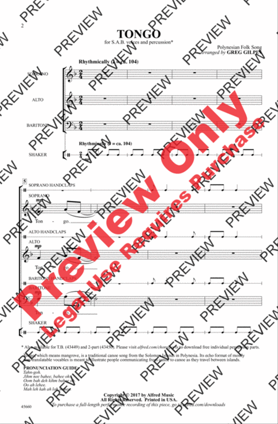 Tongo Tongo 3-Part scores gallery preview page 2