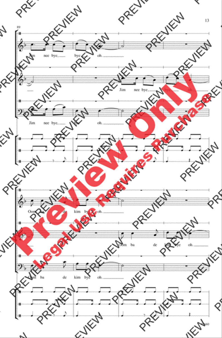 Tongo Tongo 3-Part scores gallery preview page 13