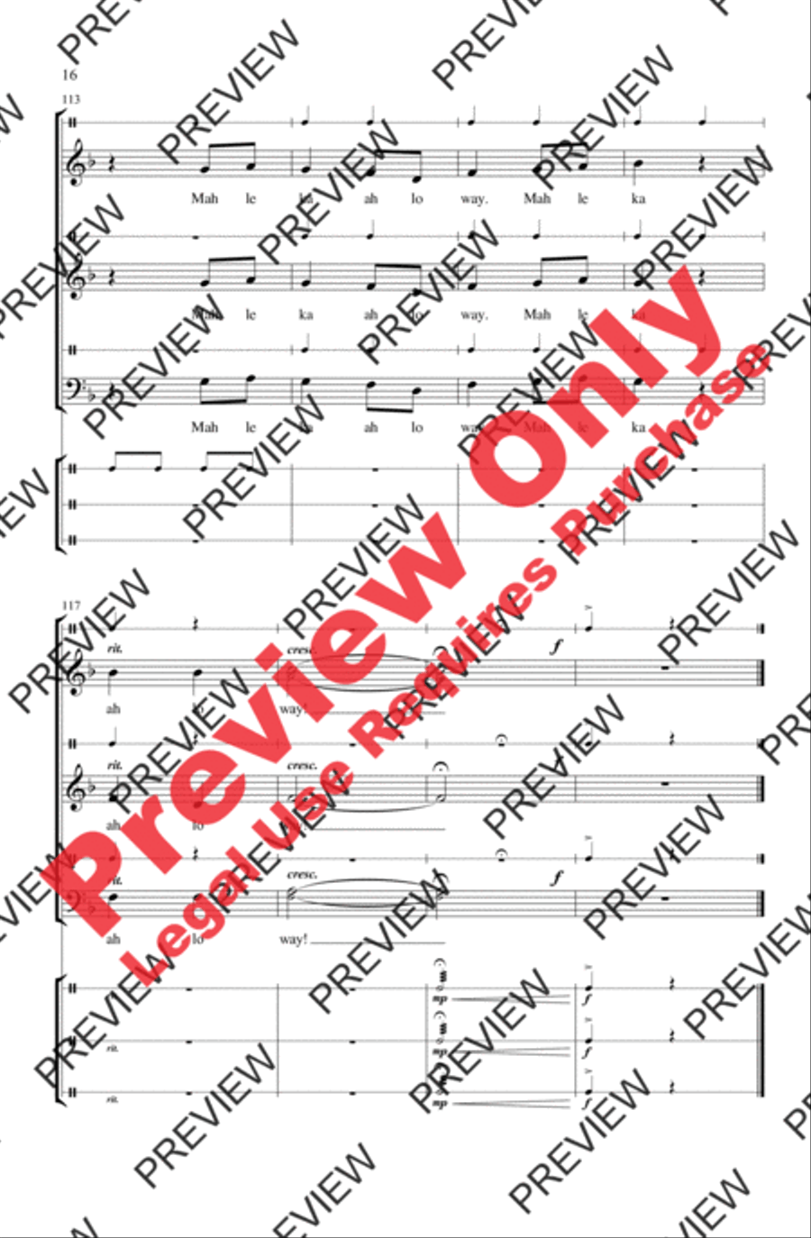 Tongo Tongo 3-Part scores gallery preview page 16