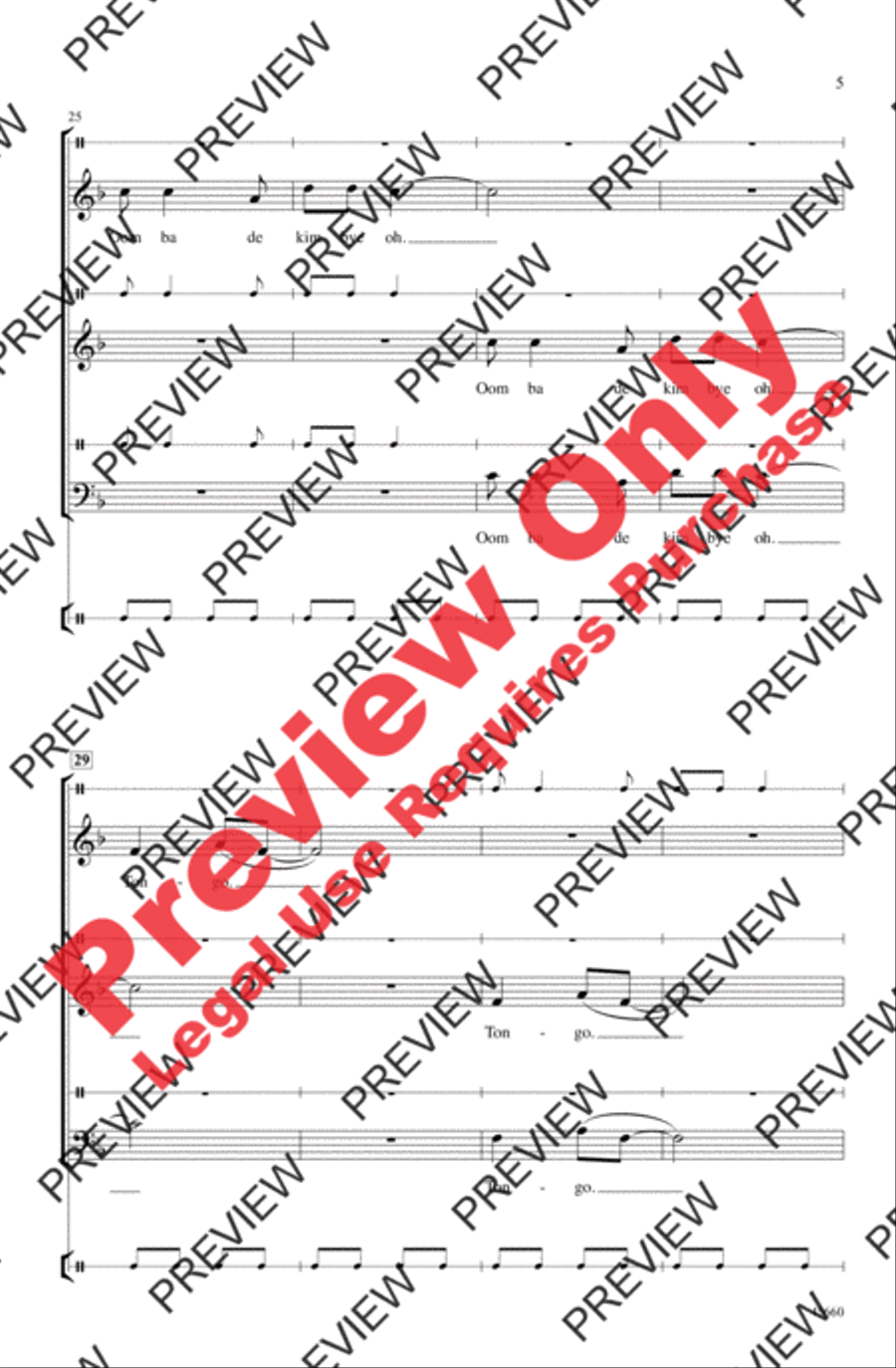 Tongo Tongo 3-Part scores gallery preview page 5