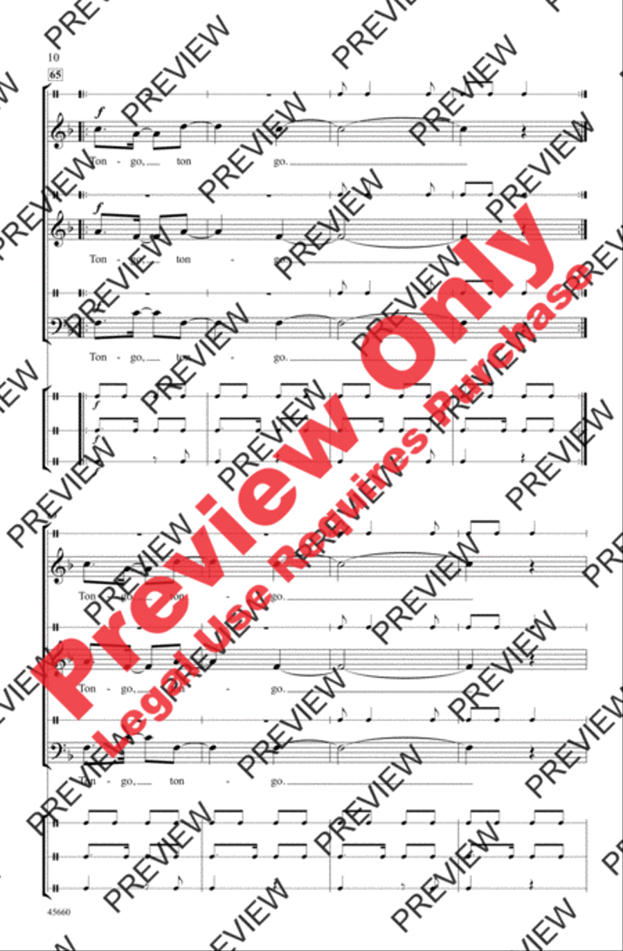 Tongo Tongo 3-Part scores gallery preview page 10