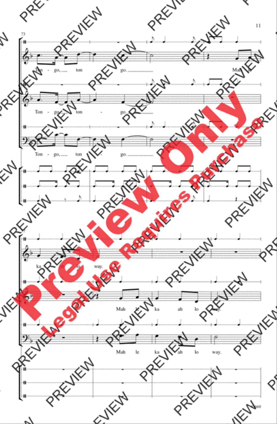 Tongo Tongo 3-Part scores gallery preview page 11