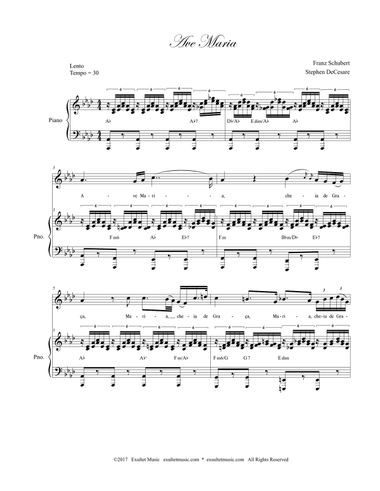 Ave Maria (Portuguese Lyrics - Medium Key)