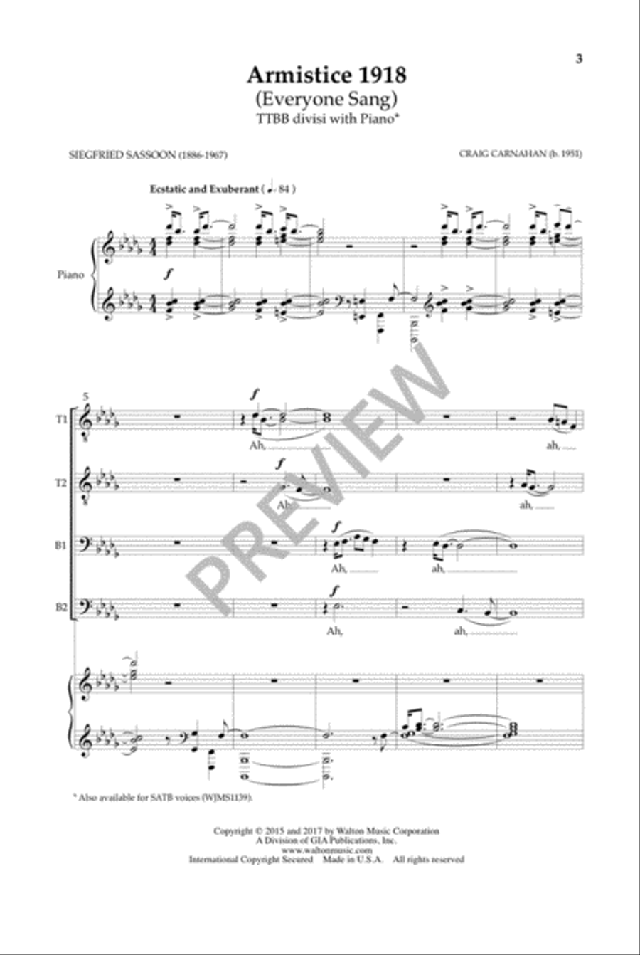 Armistice 1918 - TTBB Armistice 1918 - TTBB TTBB scores gallery preview page 4
