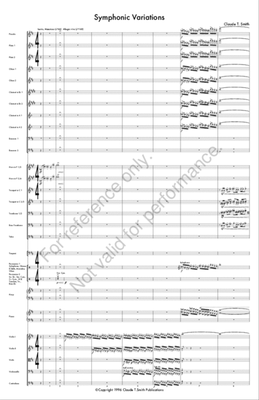 Symphonic Variations Full Orchestra scores gallery preview page 2
