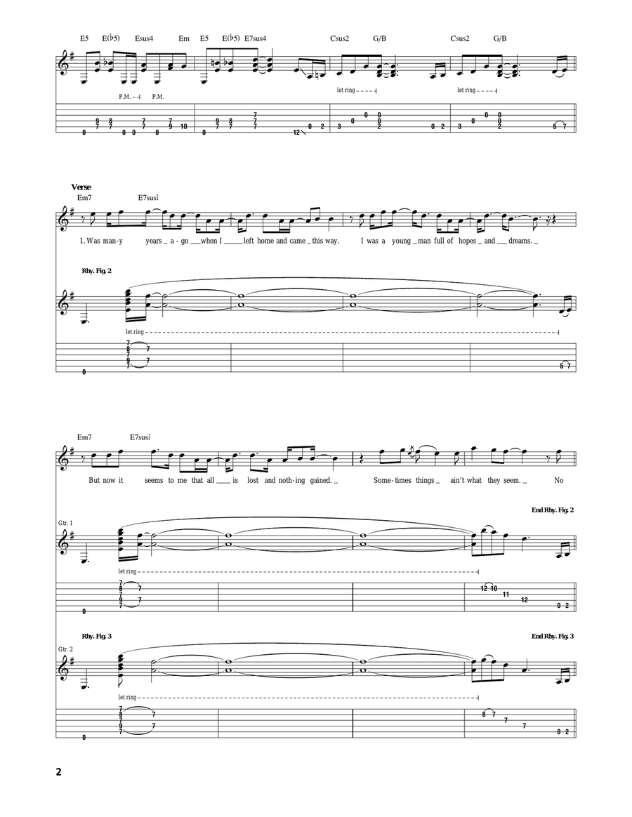 Stranger In A Strange Land Acoustic Guitar scores gallery preview page 2
