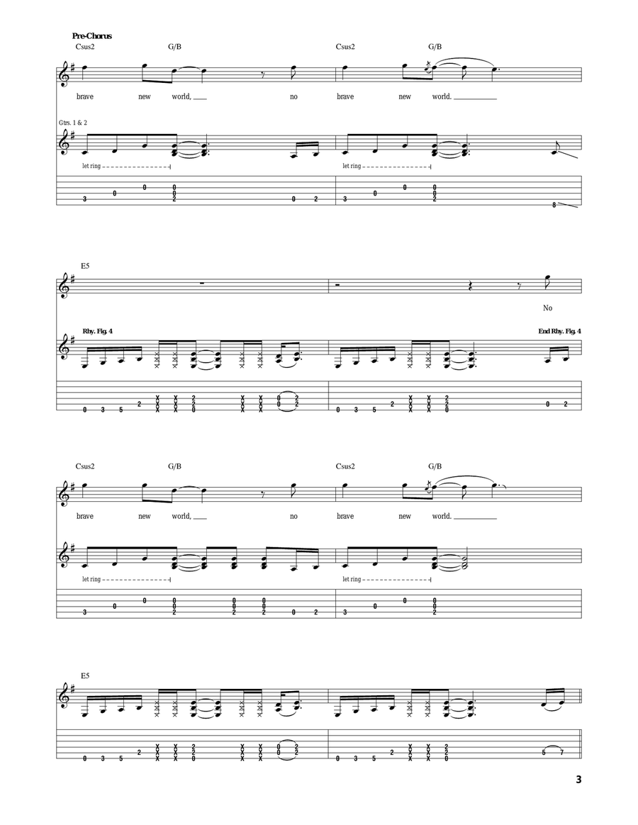 Stranger In A Strange Land Acoustic Guitar scores gallery preview page 3