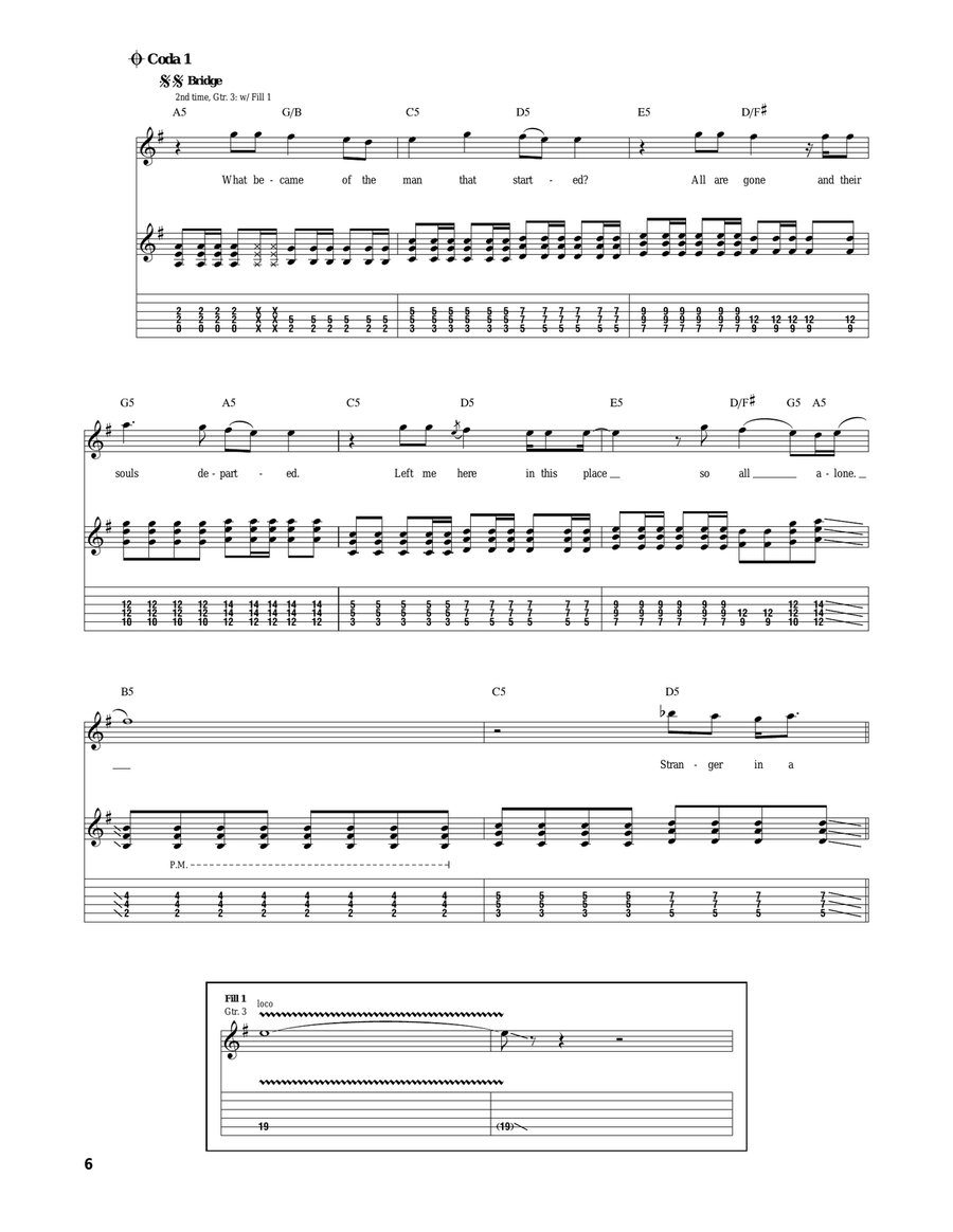 Stranger In A Strange Land Acoustic Guitar scores gallery preview page 6