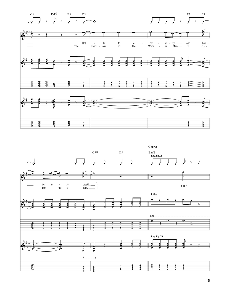 Wicker Man Wicker Man Acoustic Guitar scores gallery preview page 5