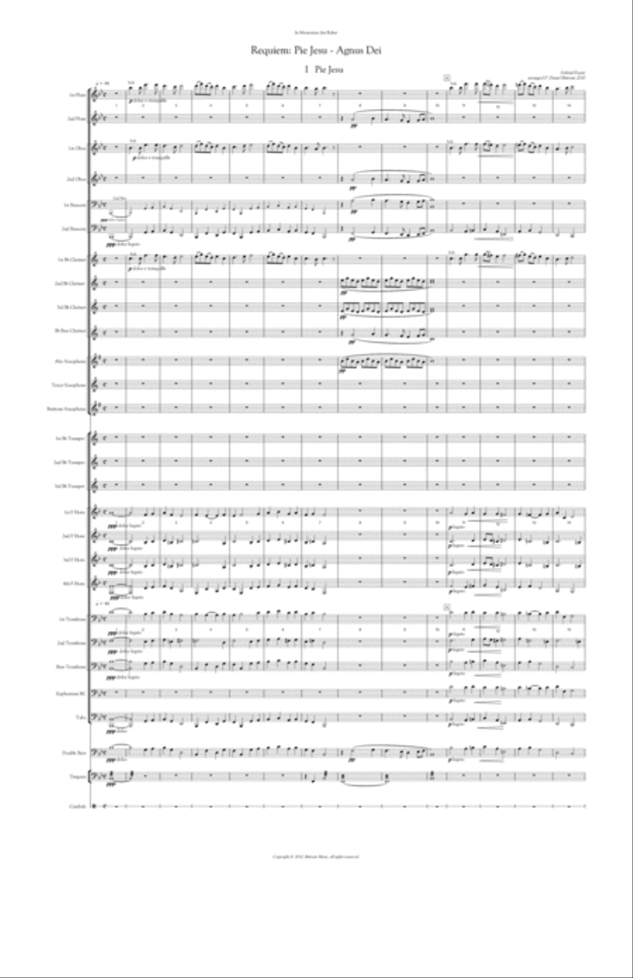 Pie Jesu - Agnus Dei (from Requiem) Concert Band scores gallery preview page 4