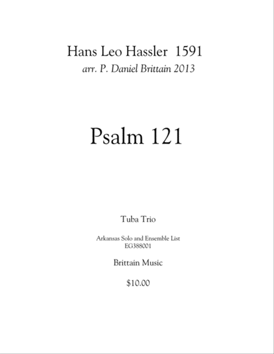 Psalm 121 Tuba scores gallery preview page 1