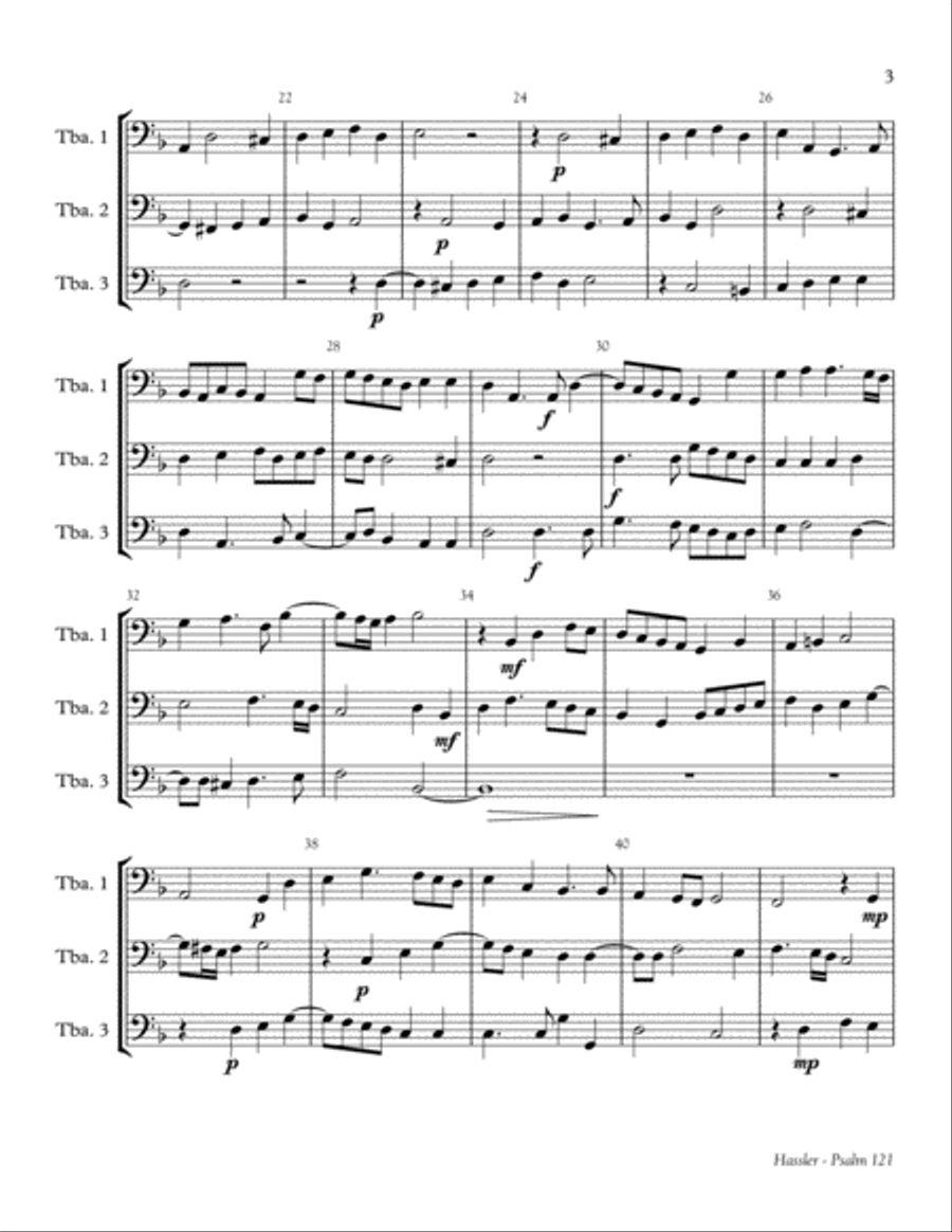 Psalm 121 Tuba scores gallery preview page 3