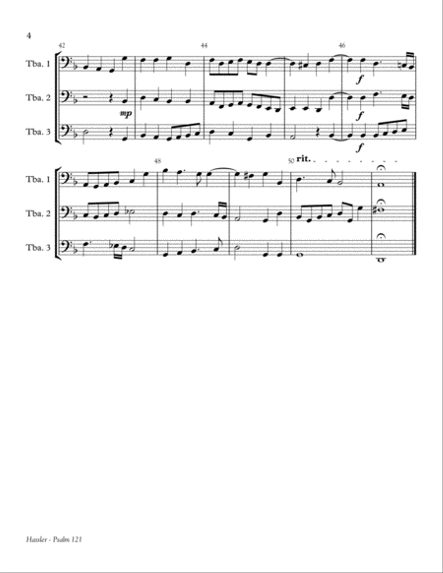 Psalm 121 Tuba scores gallery preview page 4