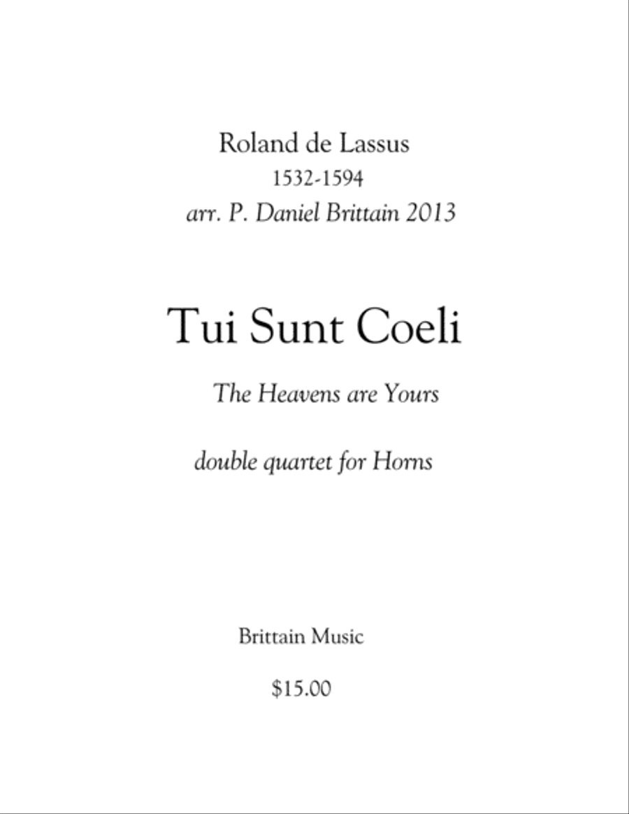 The Heavens are Yours (Tui Sund Coeli) Brass Ensemble scores gallery preview page 1