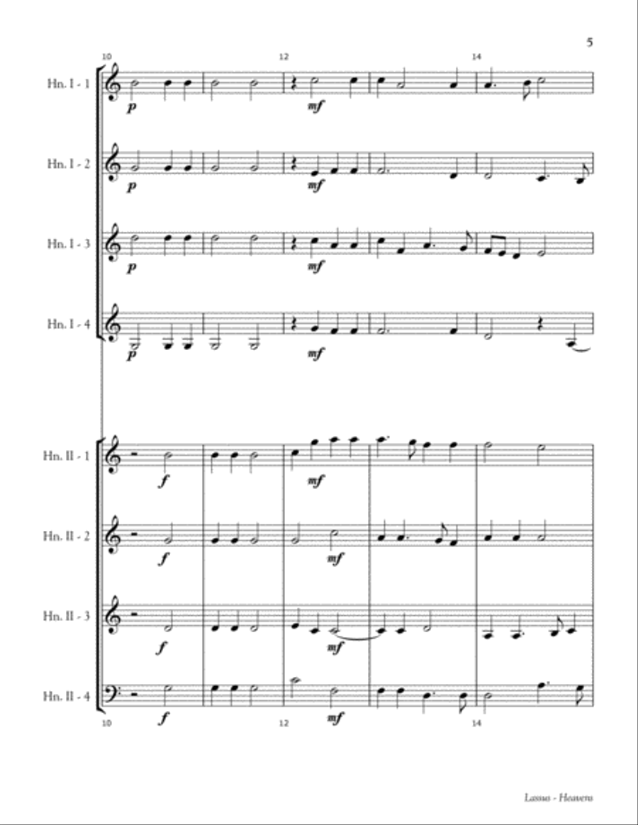 The Heavens are Yours (Tui Sund Coeli) Brass Ensemble scores gallery preview page 5