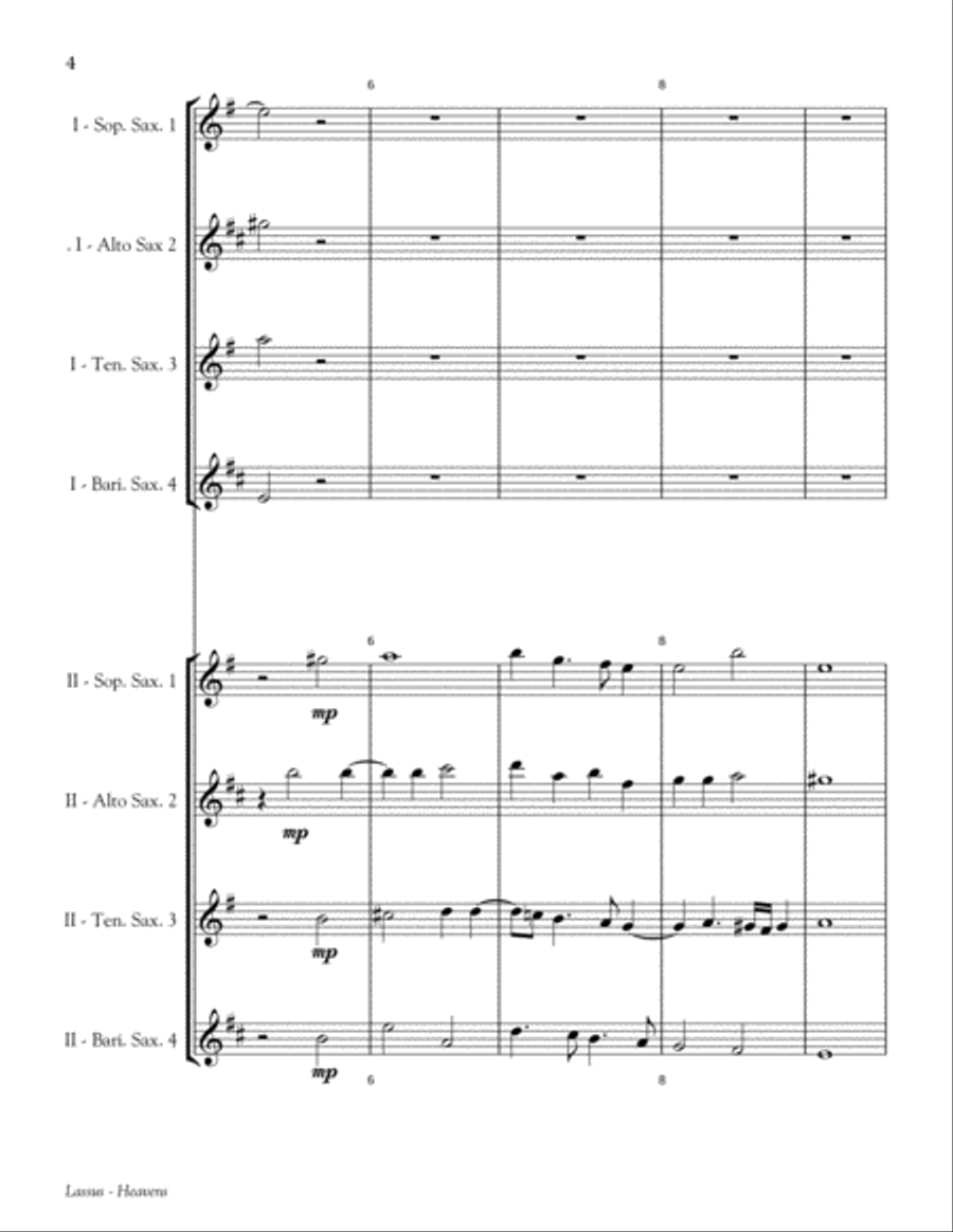 The Heavens are Yours (Tui Sund Coeli) Woodwind Quartet scores gallery preview page 4