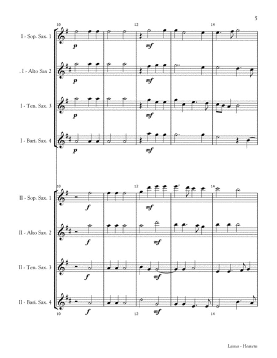 The Heavens are Yours (Tui Sund Coeli) Woodwind Quartet scores gallery preview page 5