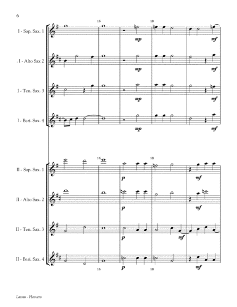 The Heavens are Yours (Tui Sund Coeli) Woodwind Quartet scores gallery preview page 6