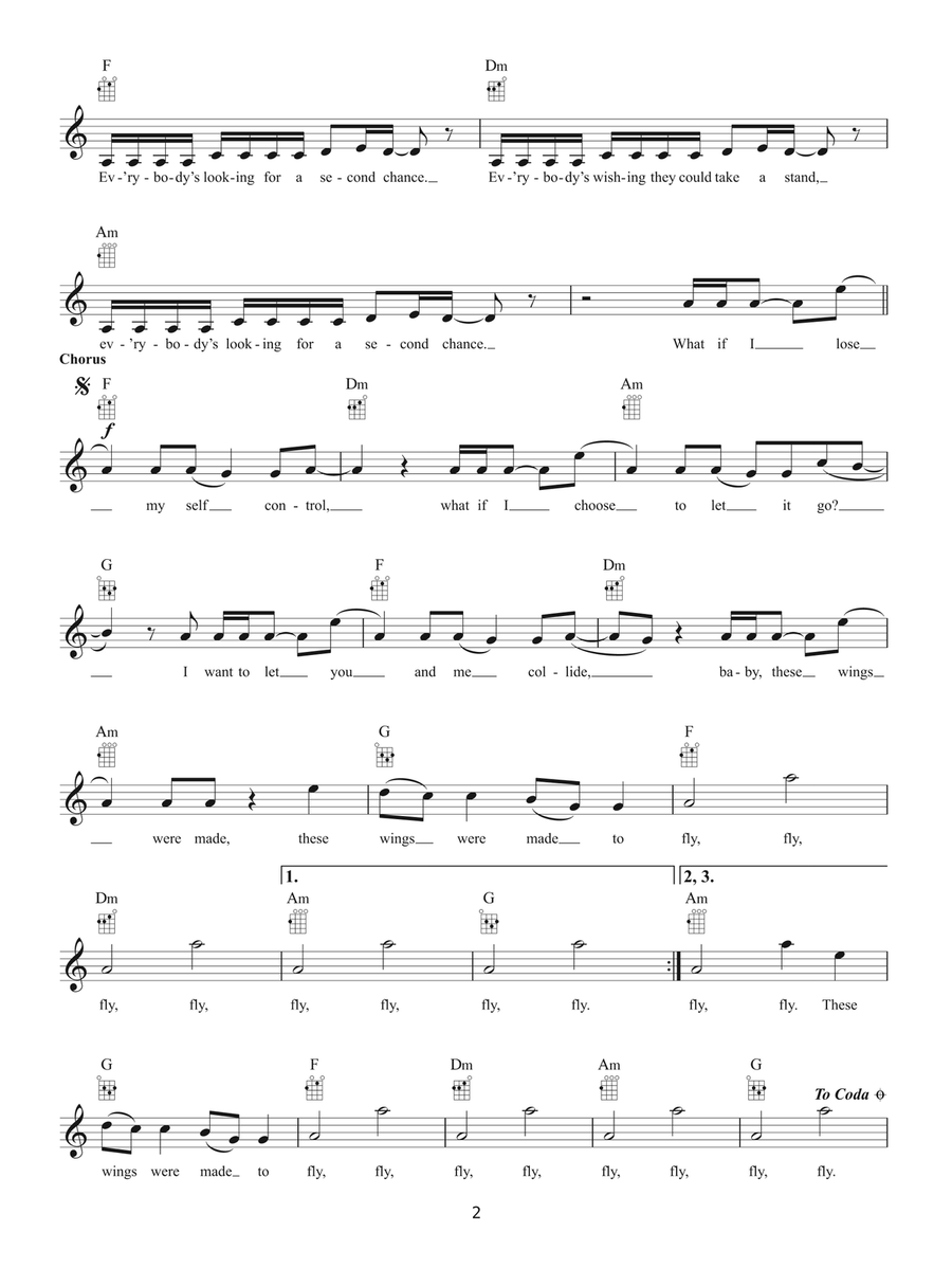 Wings Wings Ukulele scores gallery preview page 2