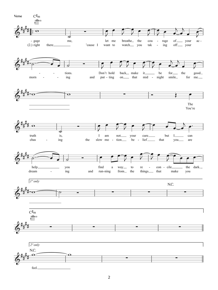 Don't Hold Back Don't Hold Back Ukulele scores gallery preview page 2