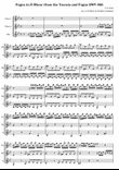 Fugue in D Minor (from the Toccata and Fugue BWV 565), for Flute Quintet or Flute Choir