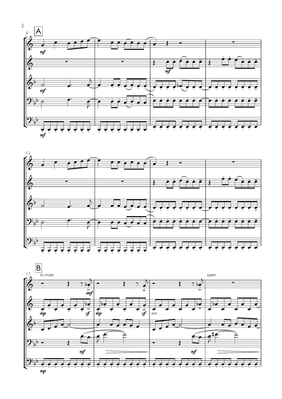 Mamma Mia Brass Ensemble scores gallery preview page 2