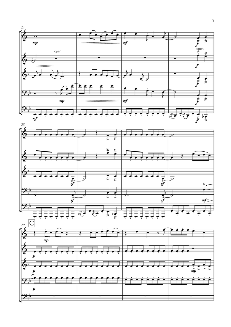 Mamma Mia Brass Ensemble scores gallery preview page 3