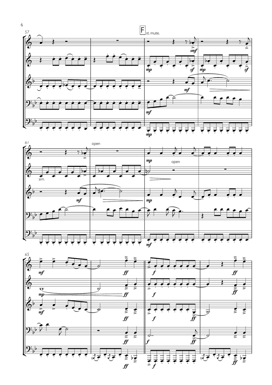 Mamma Mia Brass Ensemble scores gallery preview page 6