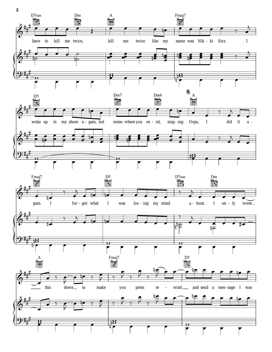 Young And Menace Young And Menace Piano, Vocal, Guitar scores gallery preview page 2