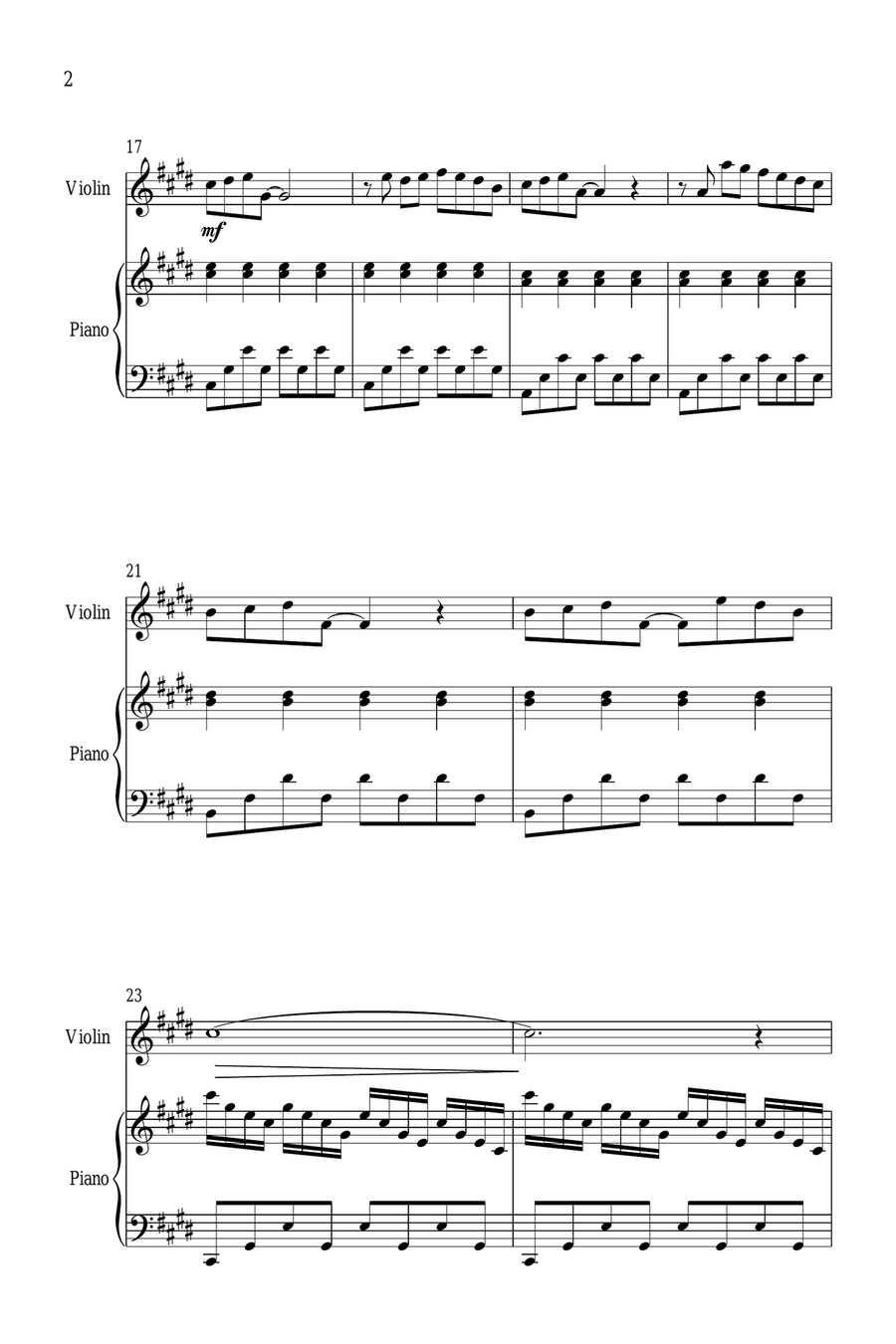 One More Day One More Day Violin Solo scores gallery preview page 2