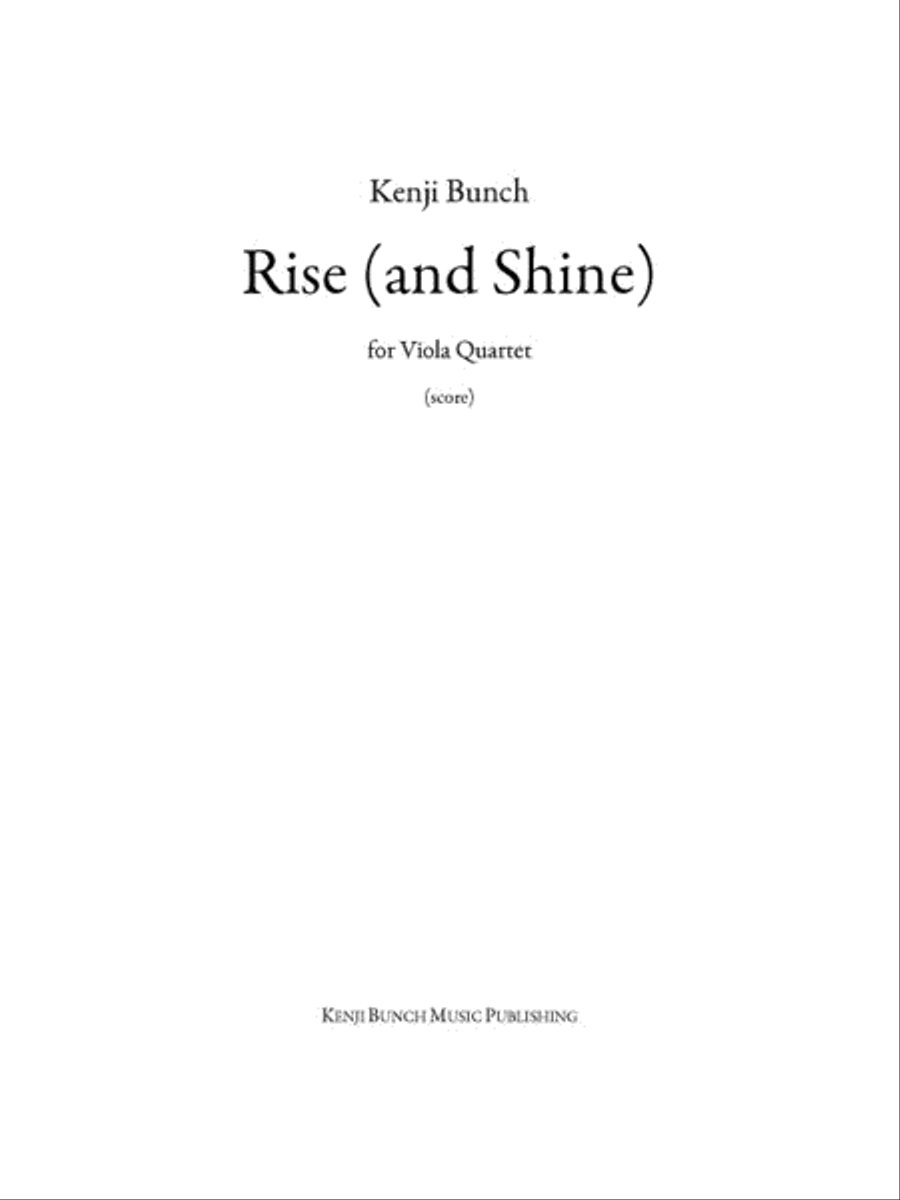 Rise (and Shine) Viola scores gallery preview page 1