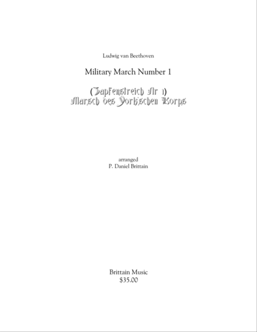 Military March 1 Concert Band scores gallery preview page 1