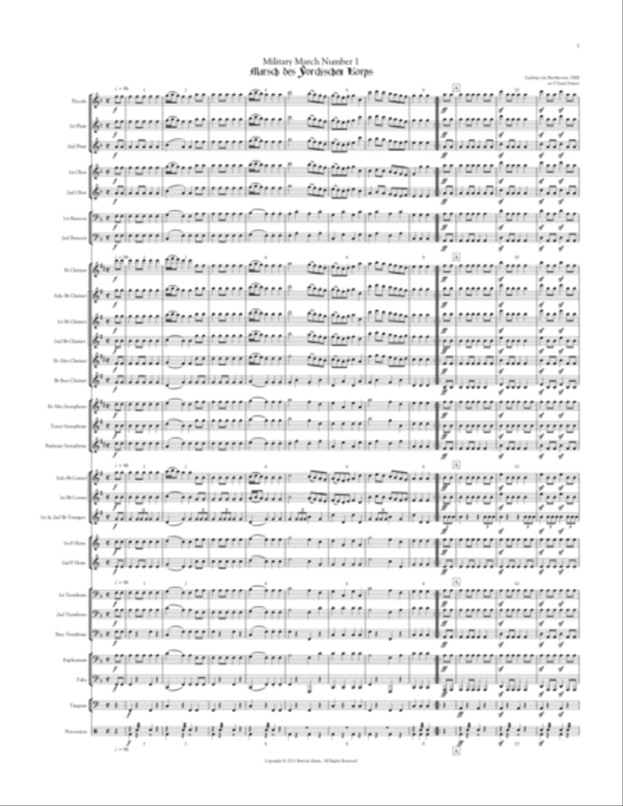 Military March 1 Concert Band scores gallery preview page 3
