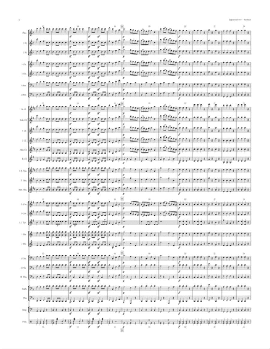 Military March 1 Concert Band scores gallery preview page 4