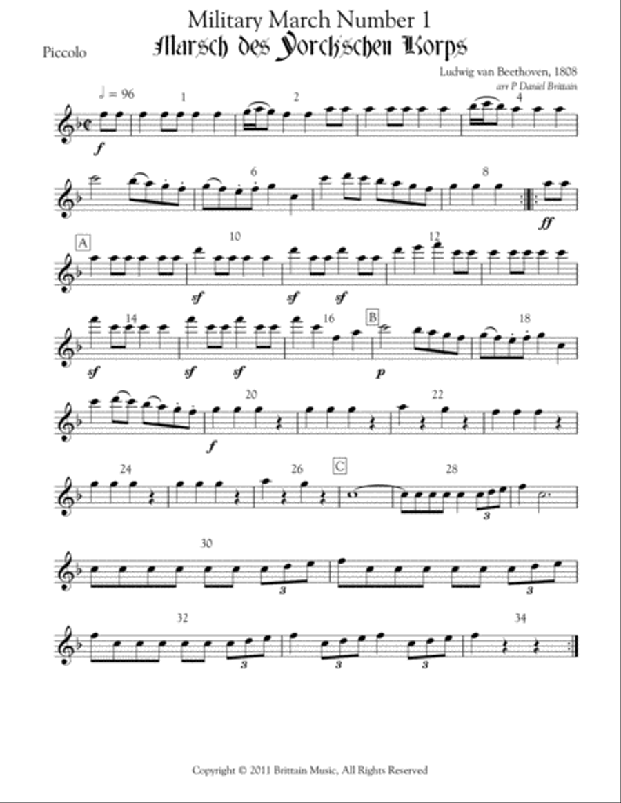 Military March 1 Concert Band scores gallery preview page 6