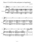Piece n°13 in D for oboe and harpichord (piano)