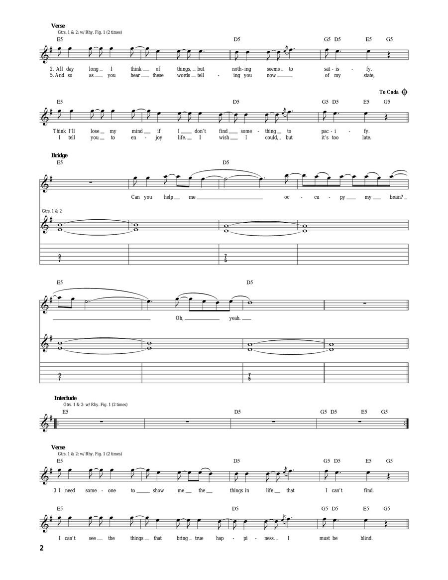 Paranoid Paranoid Acoustic Guitar scores gallery preview page 2