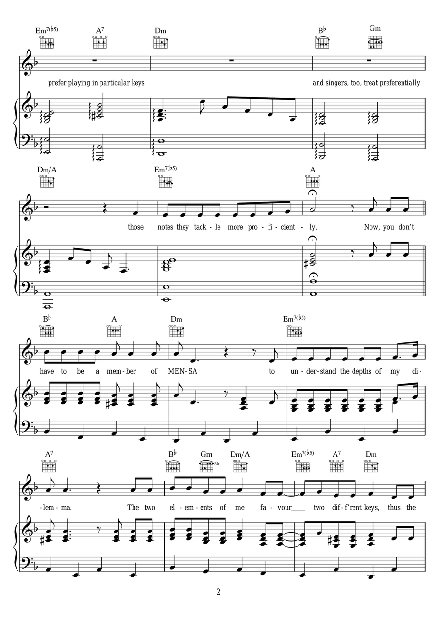F Sharp F Sharp Piano, Vocal scores gallery preview page 2
