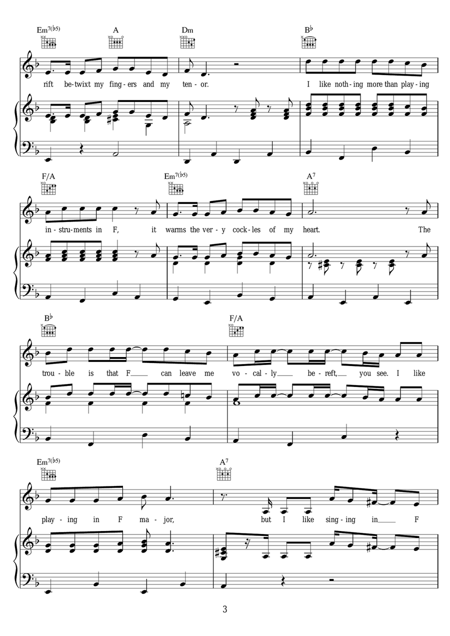F Sharp F Sharp Piano, Vocal scores gallery preview page 3