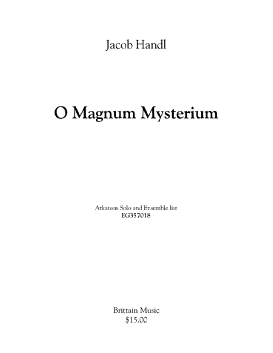 O Magnum Mysterium - brass choir Brass Ensemble scores gallery preview page 1