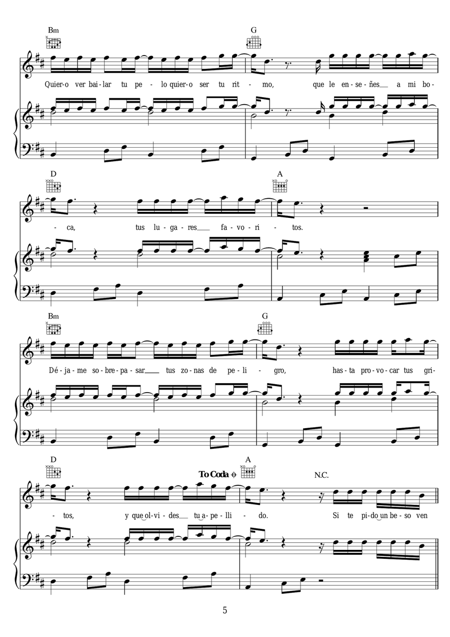 Despacito Despacito Piano, Vocal scores gallery preview page 5