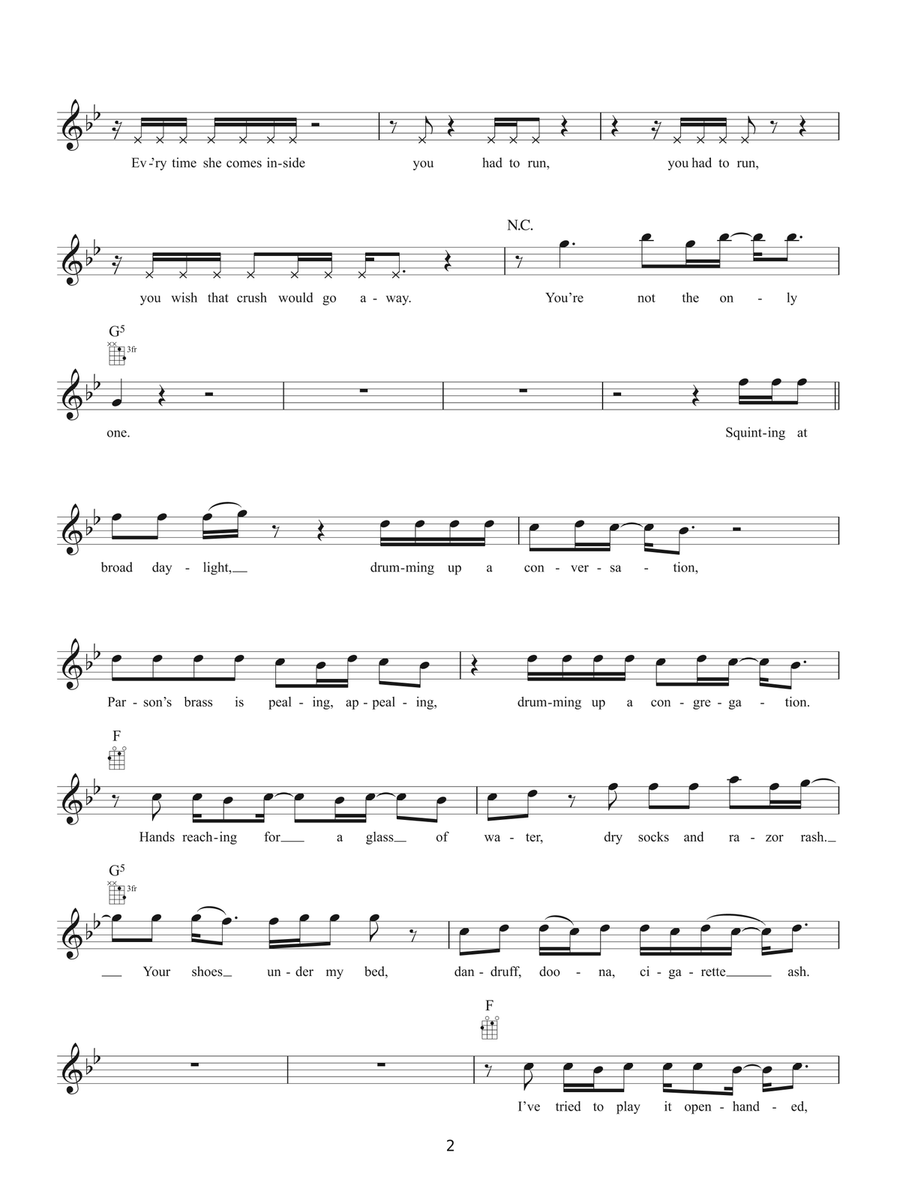 Man Overboard Ukulele scores gallery preview page 2