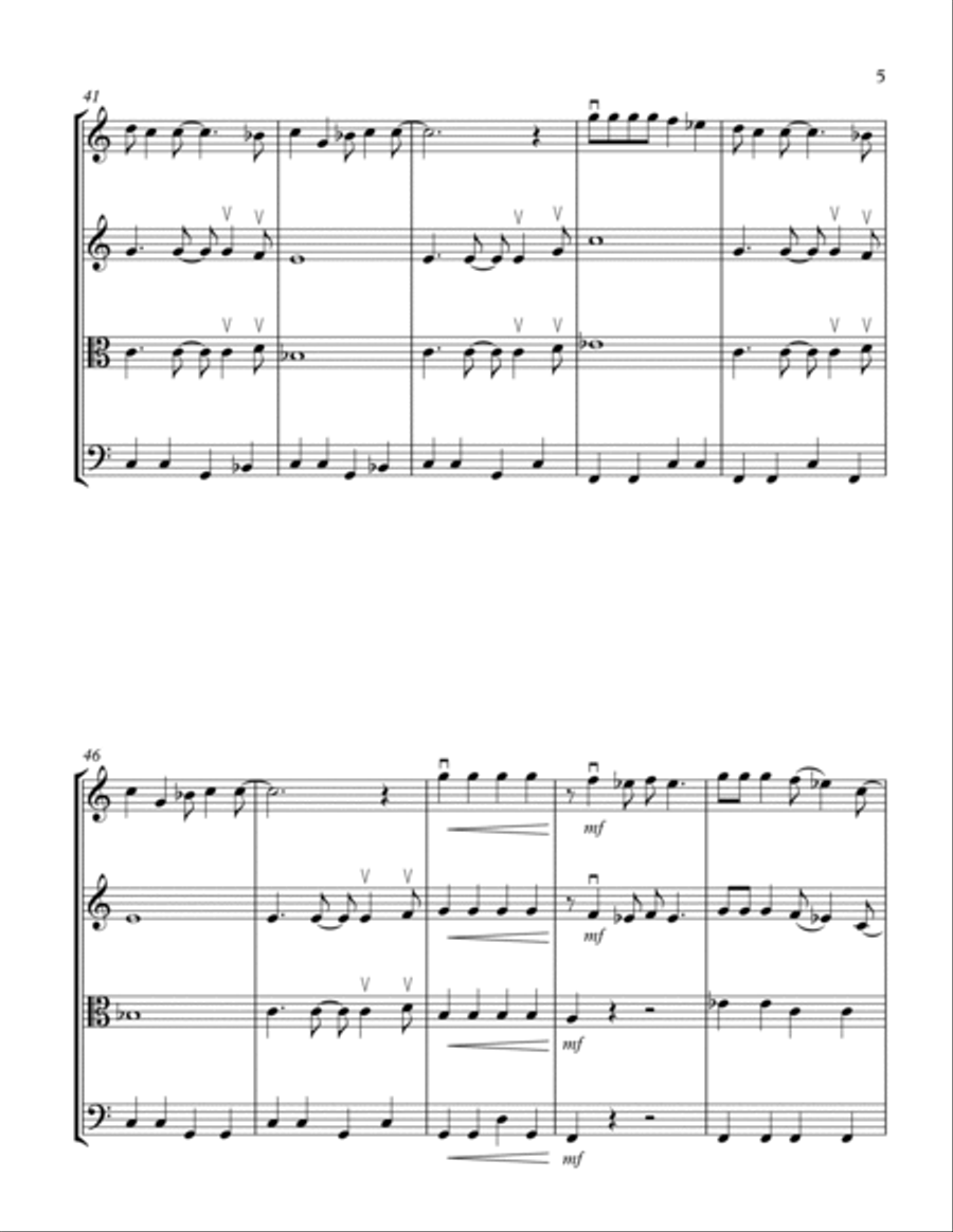 Can't Buy Me Love String Quartet scores gallery preview page 5